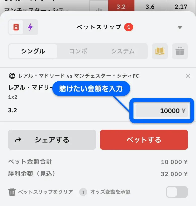 スポーツベット(ブックメーカー)のベット手順の流れ