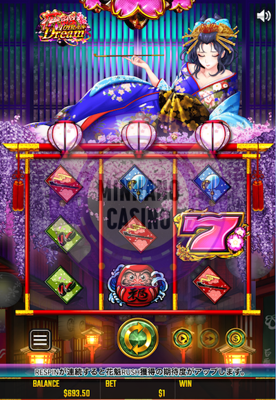 花魁ドリーム(Oiran Dream)のリール構成
