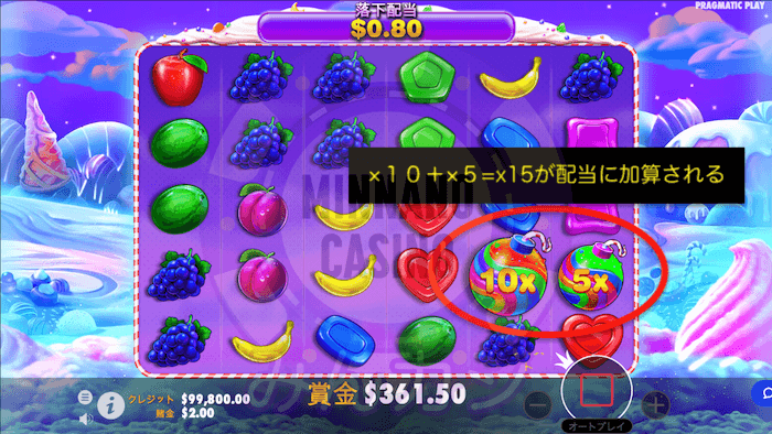 スイートボナンザ(Sweet Bonanza)の遊び方