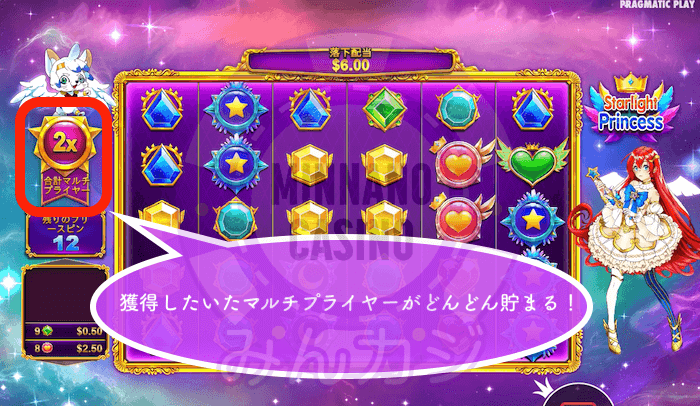 スターライト・プリンセス(Starlight Princess)の遊び方 - フリースピンボーナス