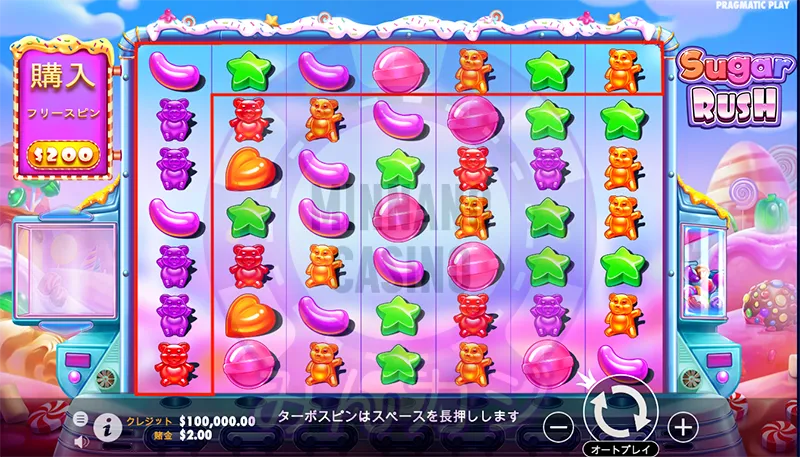 シュガー・ラッシュ(Sugar Rush)のリール構成