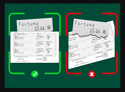 FORTUNAカジノ(フォーチュナーカジノ)KYCアップロードの注意事項