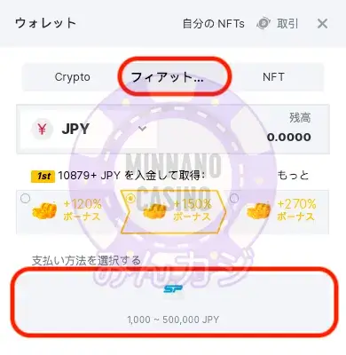 BC.GAME（ビーシーゲーム）入出金の流れ