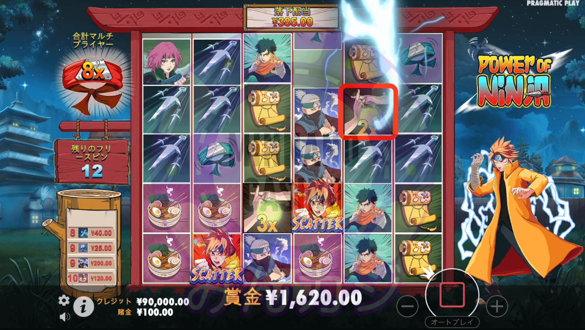 パワー・オブ・ニンジャ(Power of Ninja)の基本的な流れ(ゲームフロー)
