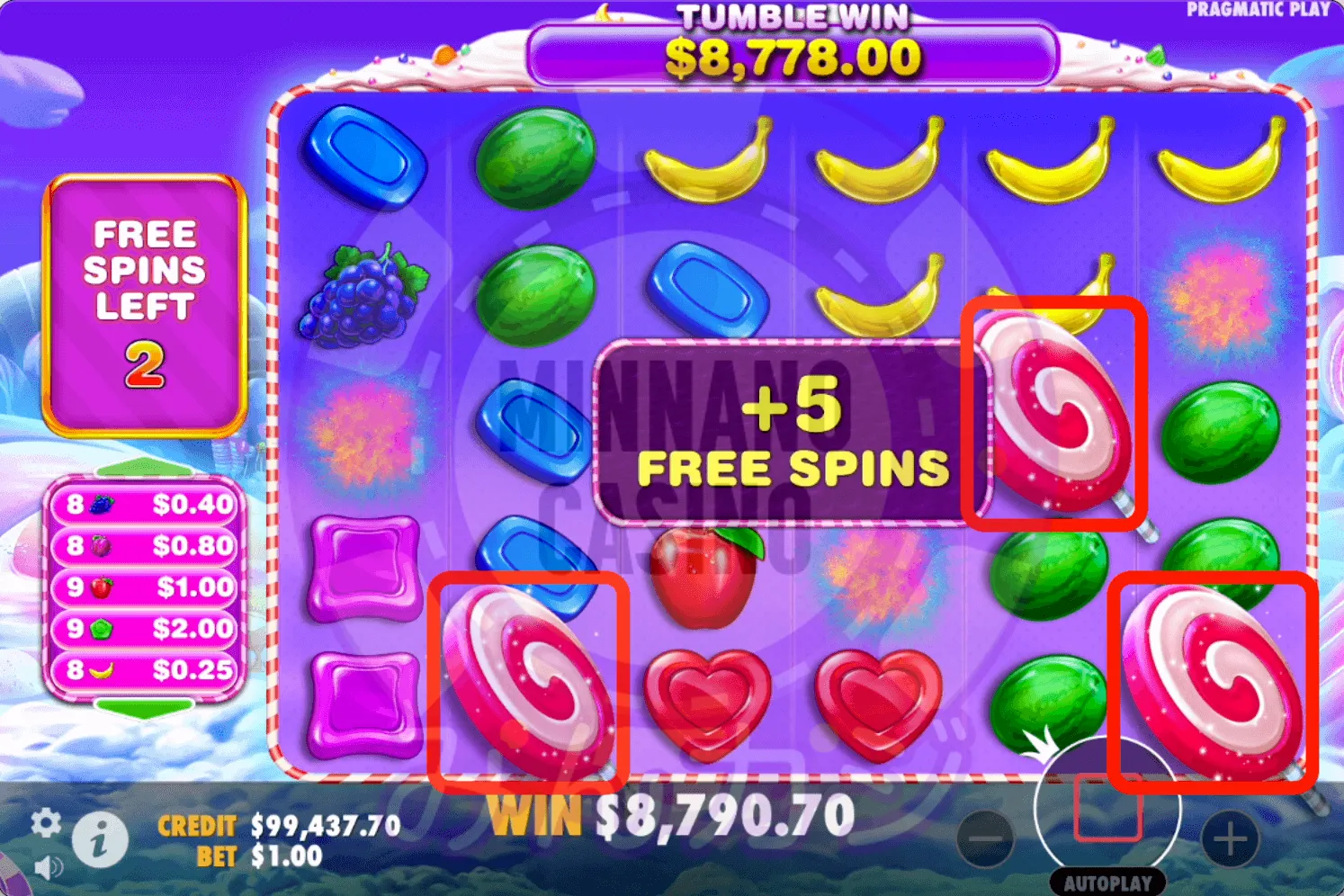 スイートボナンザ1000(Sweet Bonanza 1000)の基本的な流れ(ゲームフロー)