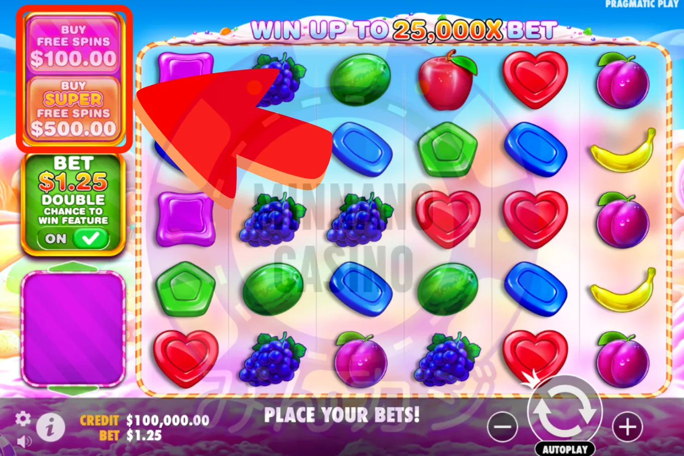 スイートボナンザ1000(Sweet Bonanza 1000)の基本的な流れ(ゲームフロー)